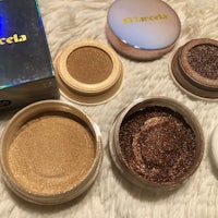 a variety of eye shadows on a furry surface