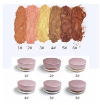 a set of makeup powders in different colors