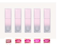 a set of lipsticks with different shades of pink