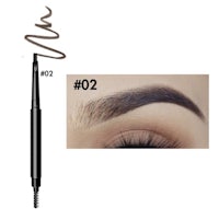 a brow pencil with a brow brush and a brow brush