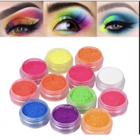 colorful eyeshadow powders in different colors
