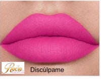 a close up of a woman's lips with a bright pink lipstick