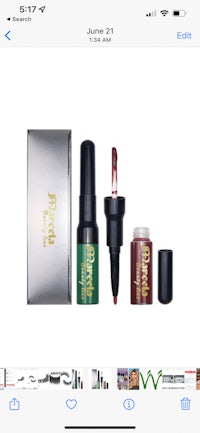 a picture of a lipstick and a lipgloss in a box