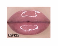 a close up of a woman's lips with the word lgn25