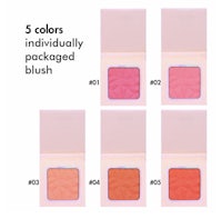 5 colors individually packaged blush